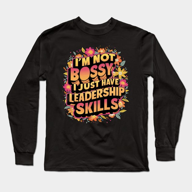 Lead with Charm, funny sarcasm Long Sleeve T-Shirt by familycuteycom